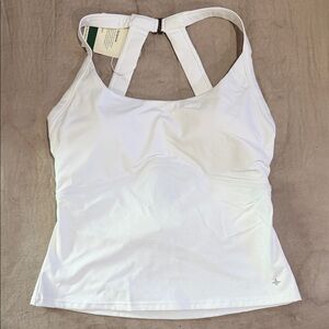 HALARA White Racerback Tank Top